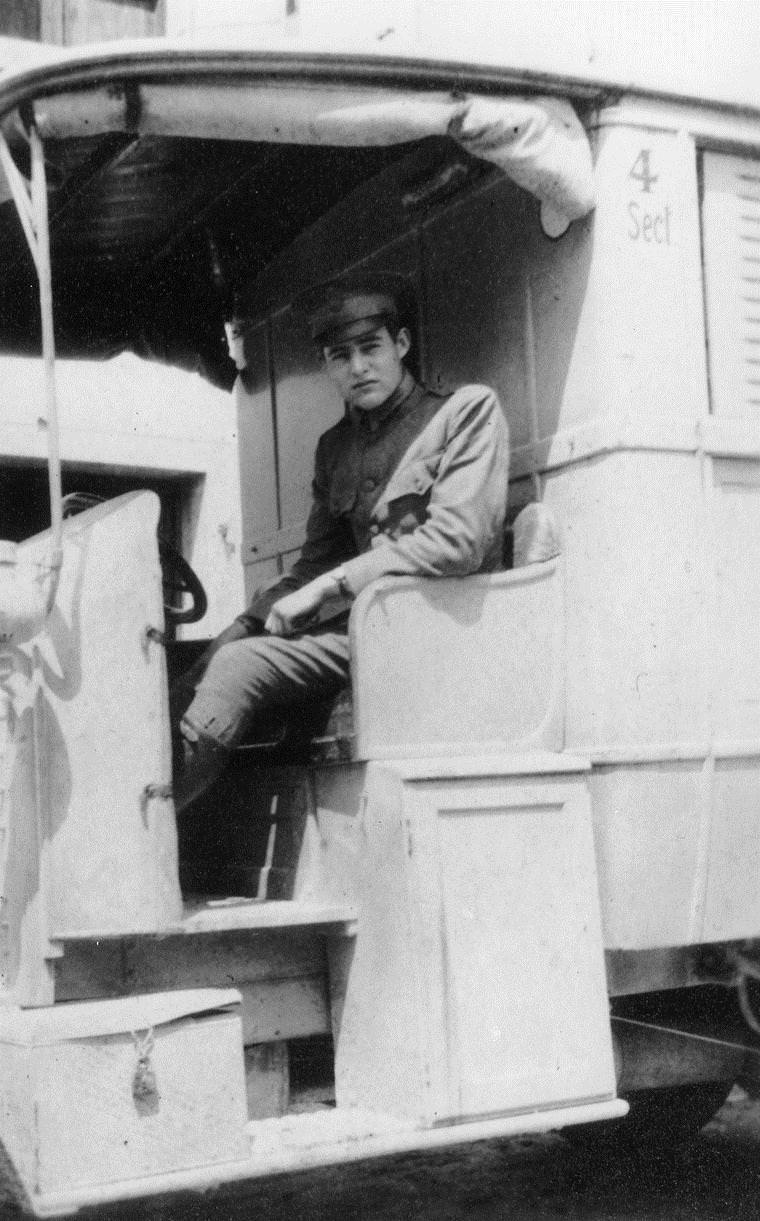 Hemingway Red Cross ambulance driver