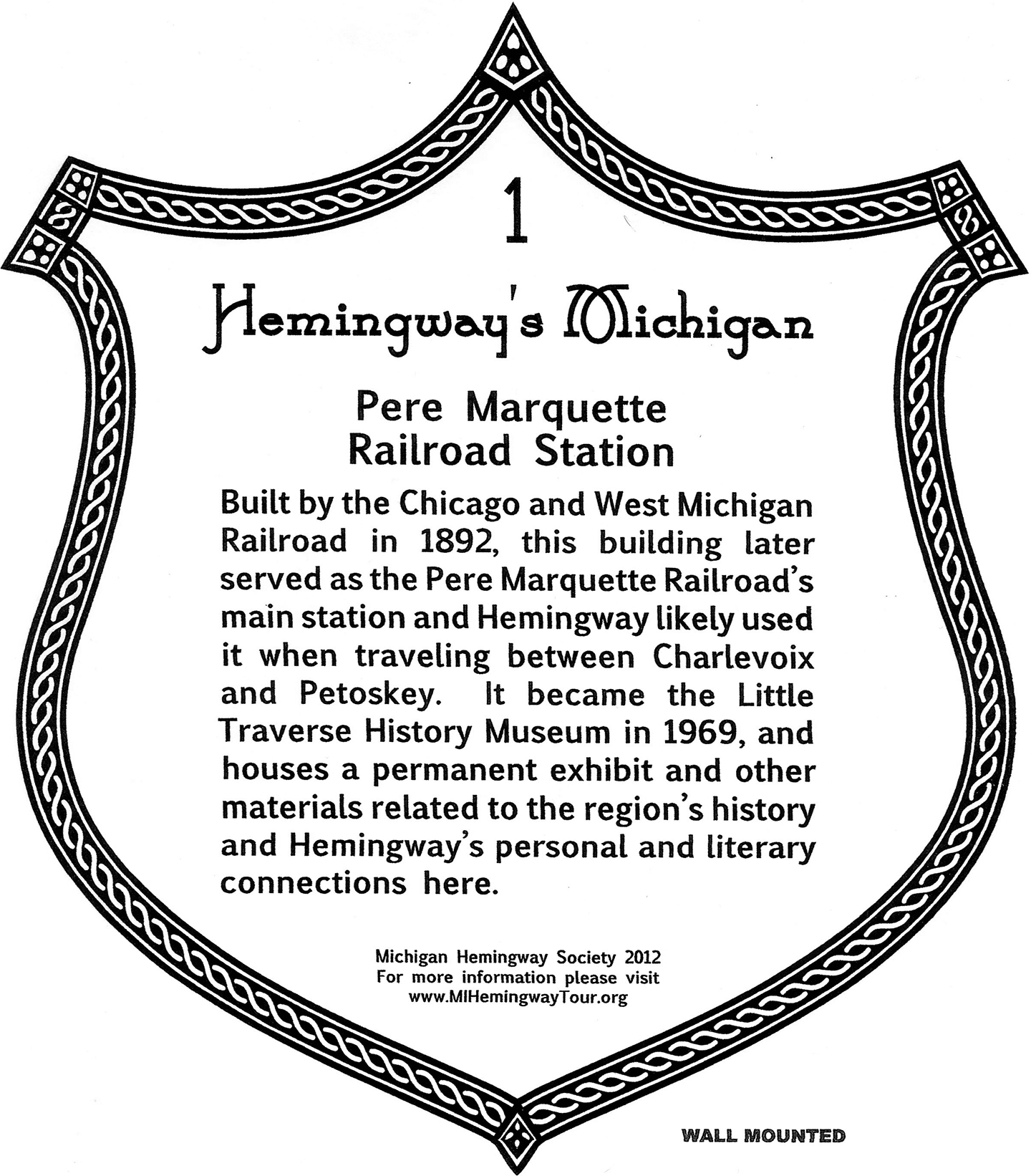 Site Plaque 01 at Pere Marquette Railroad Station Site Plaque 01 at Pere Marquette Railroad Station