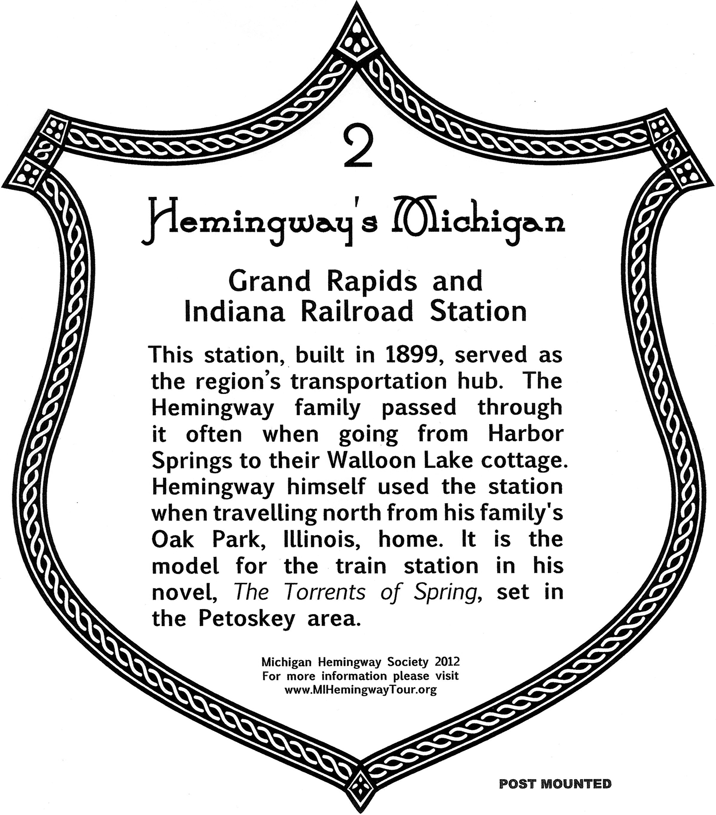 Site Plaque 02 at Grand Rapids and Indiana Railroad Station Site Plaque 02 at Grand Rapids and Indiana Railroad Station