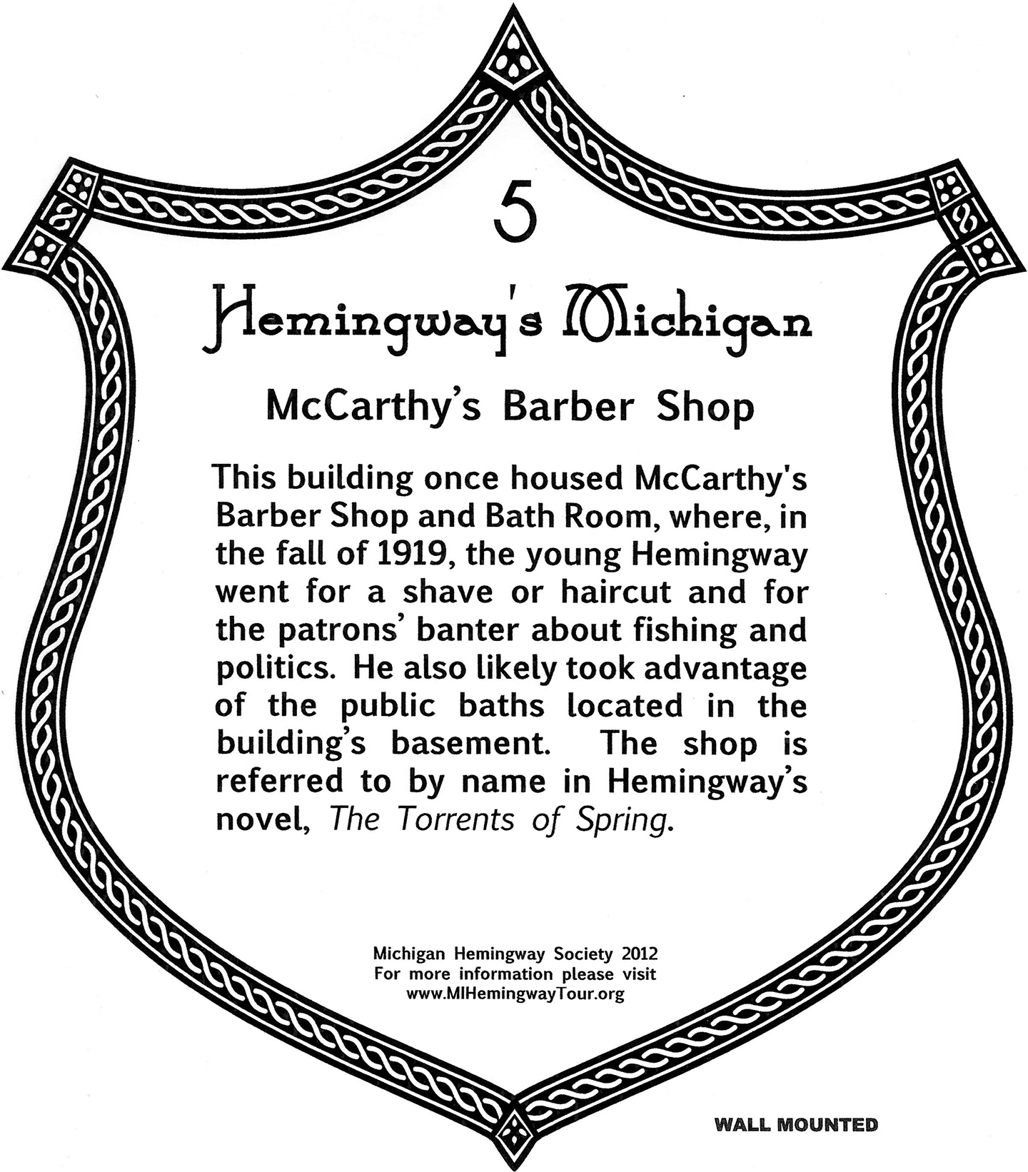 Site Plaque 05 at McCarthy's Barber Shop Site Plaque 05 at McCarthy's Barber Shop