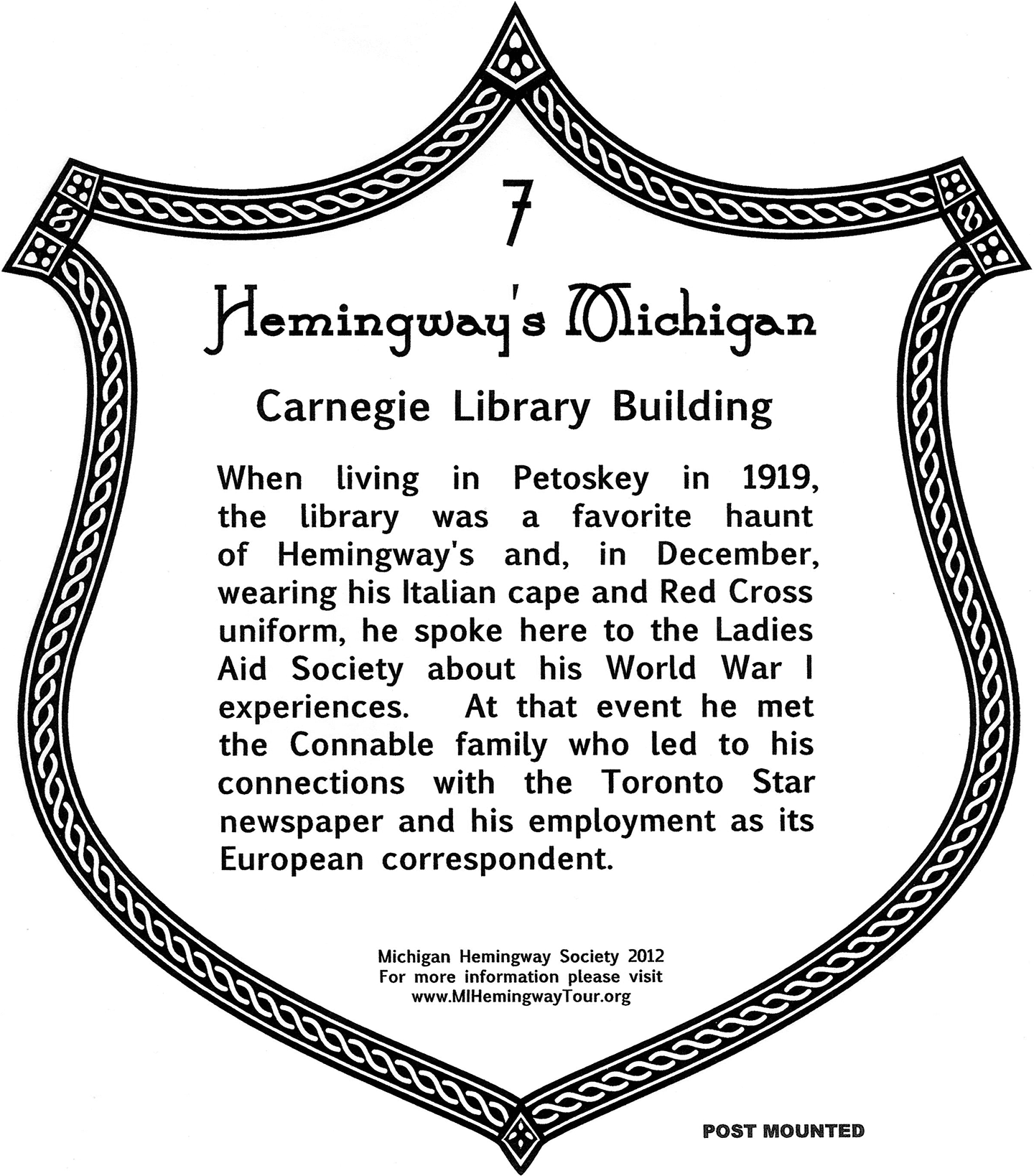 Site Plaque 07 at Carnegie Library Building Site Plaque 07 at Carnegie Library Building