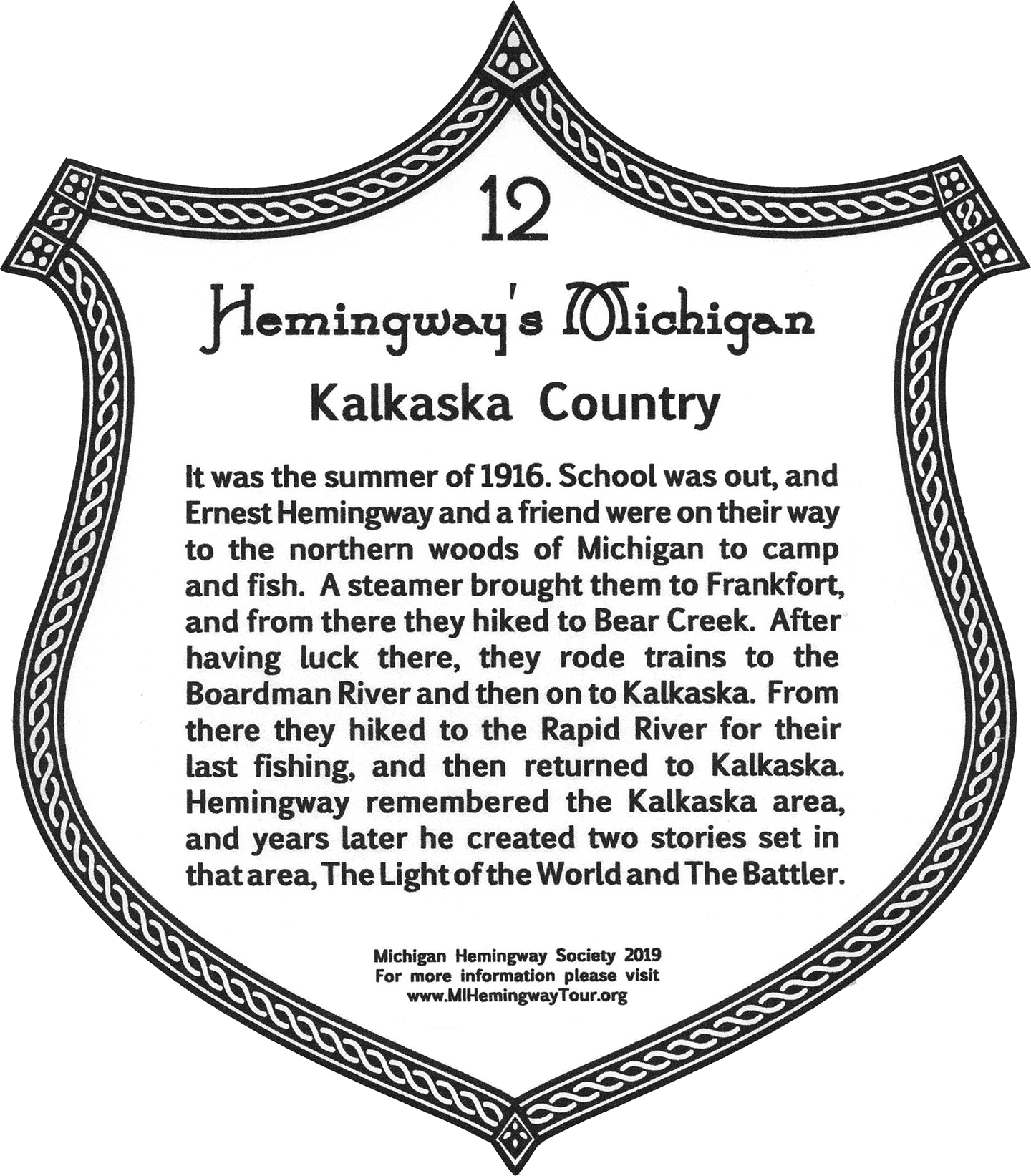Site Plaque 12 at Kalkaska Country Site Plaque 12 at Kalkaska Country